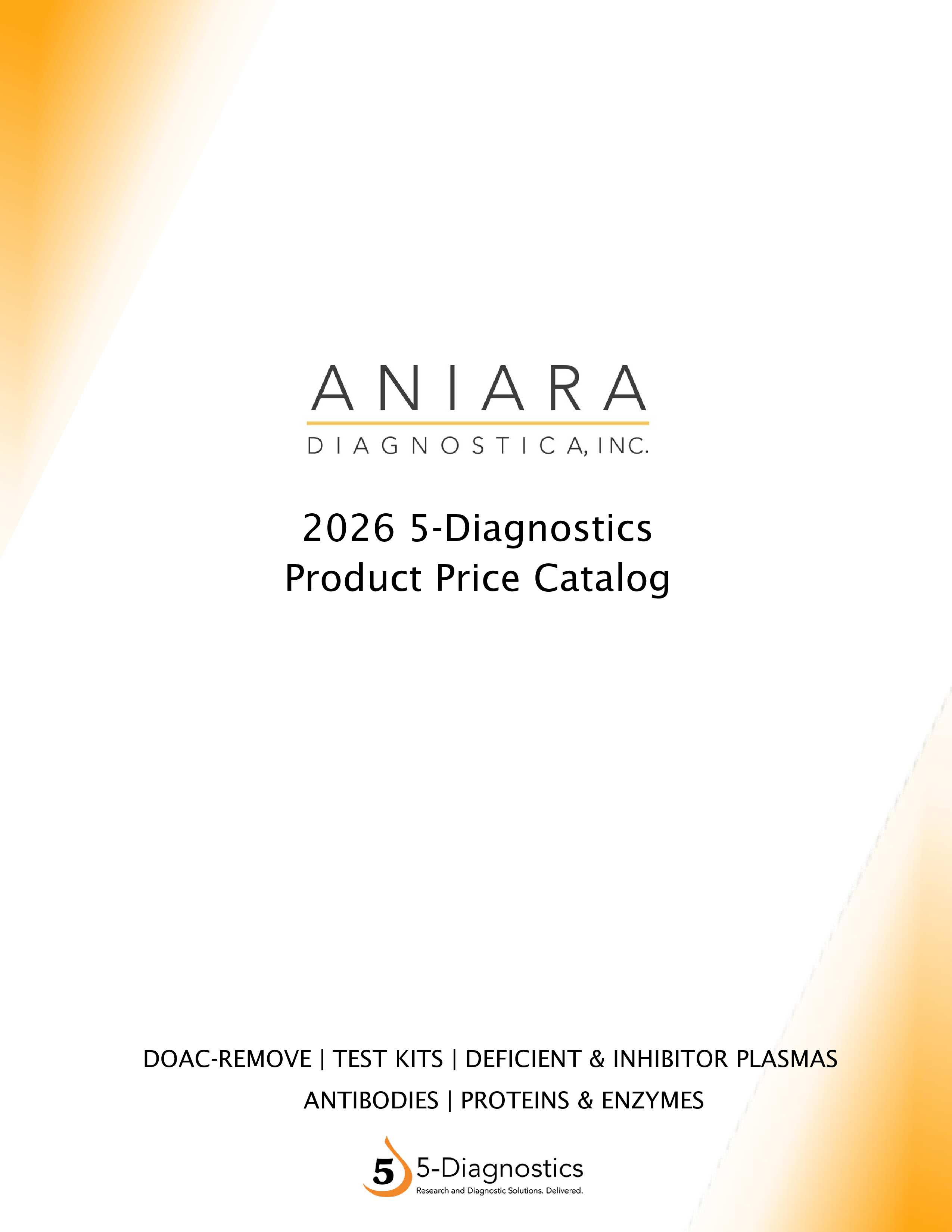 5-Diagnostics Product Price Catalog