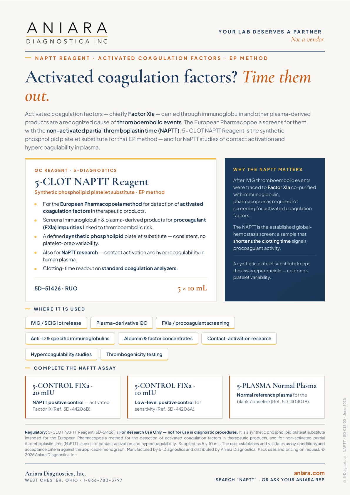 5-CLOT NAPTT Flyer