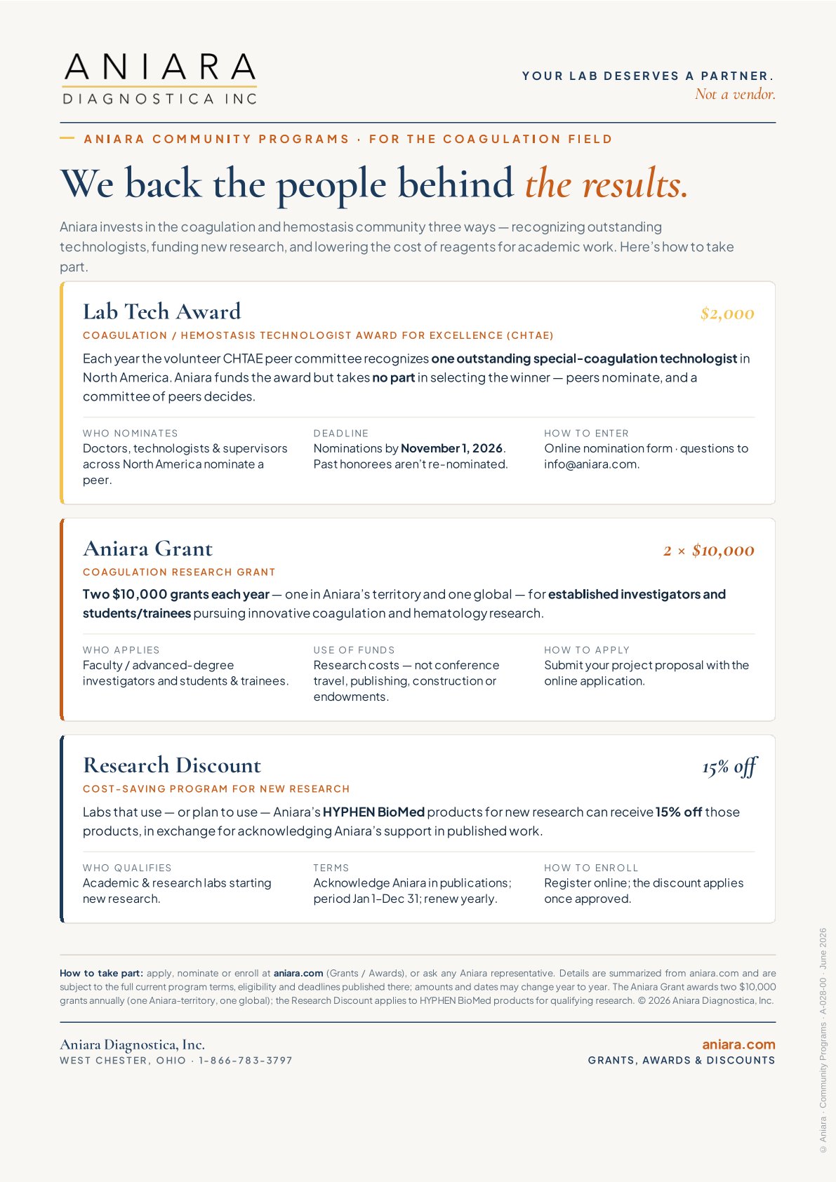 Aniara Community Programs Flyer