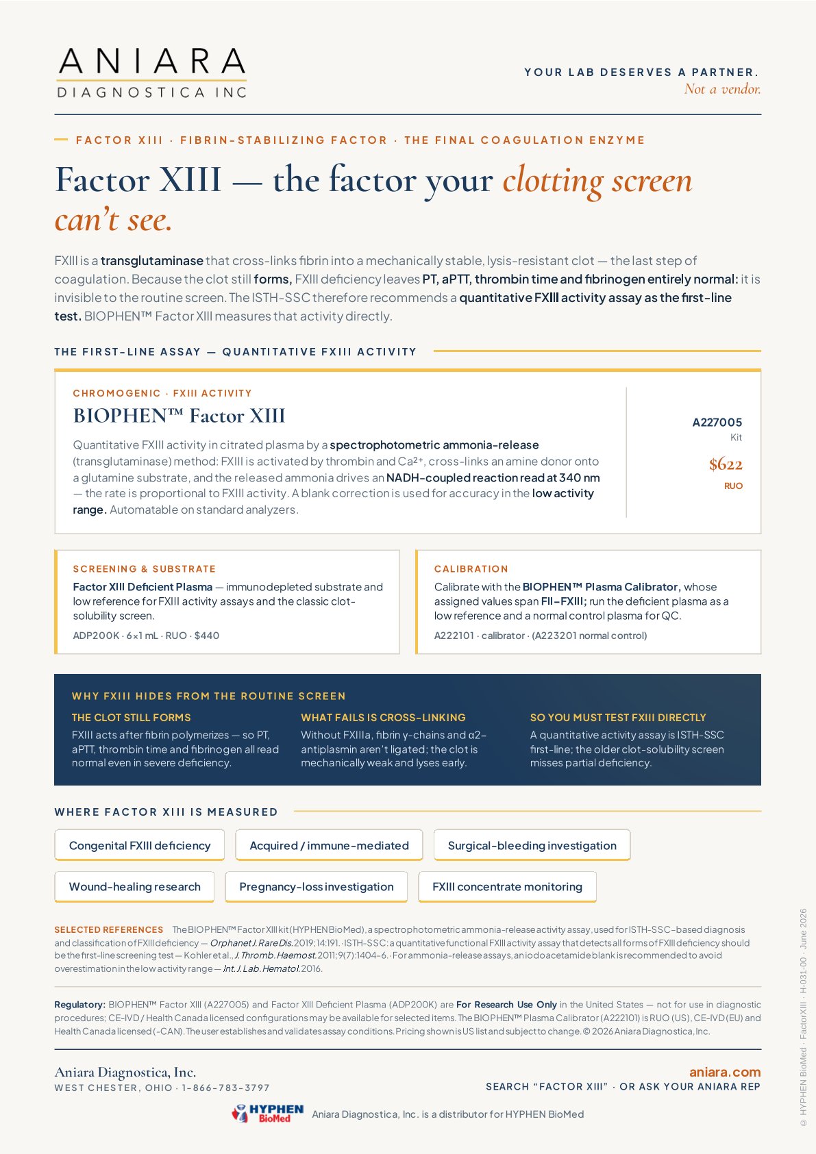 BIOPHEN Factor XIII Flyer