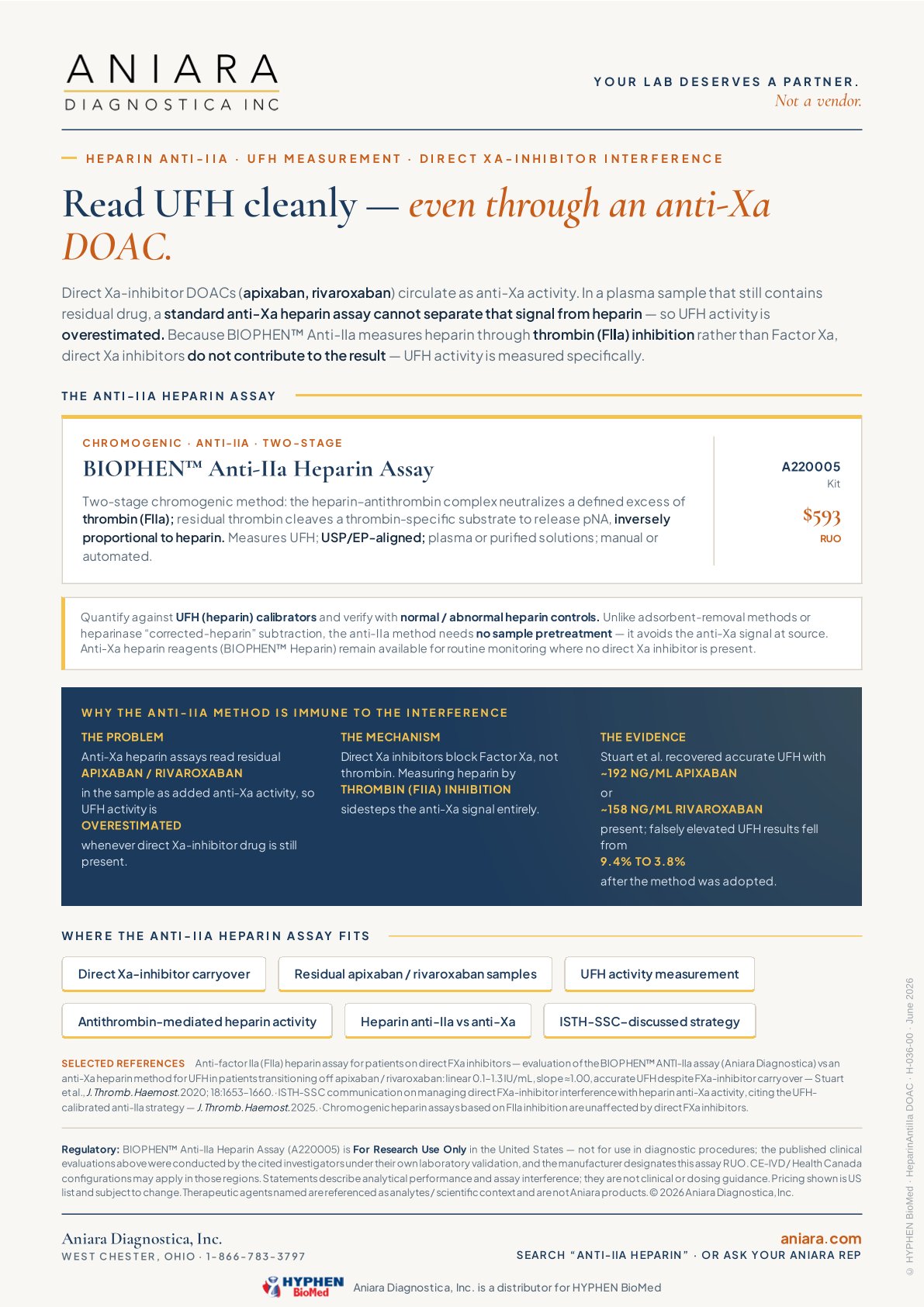 BIOPHEN Anti-IIa Heparin / DOAC Flyer