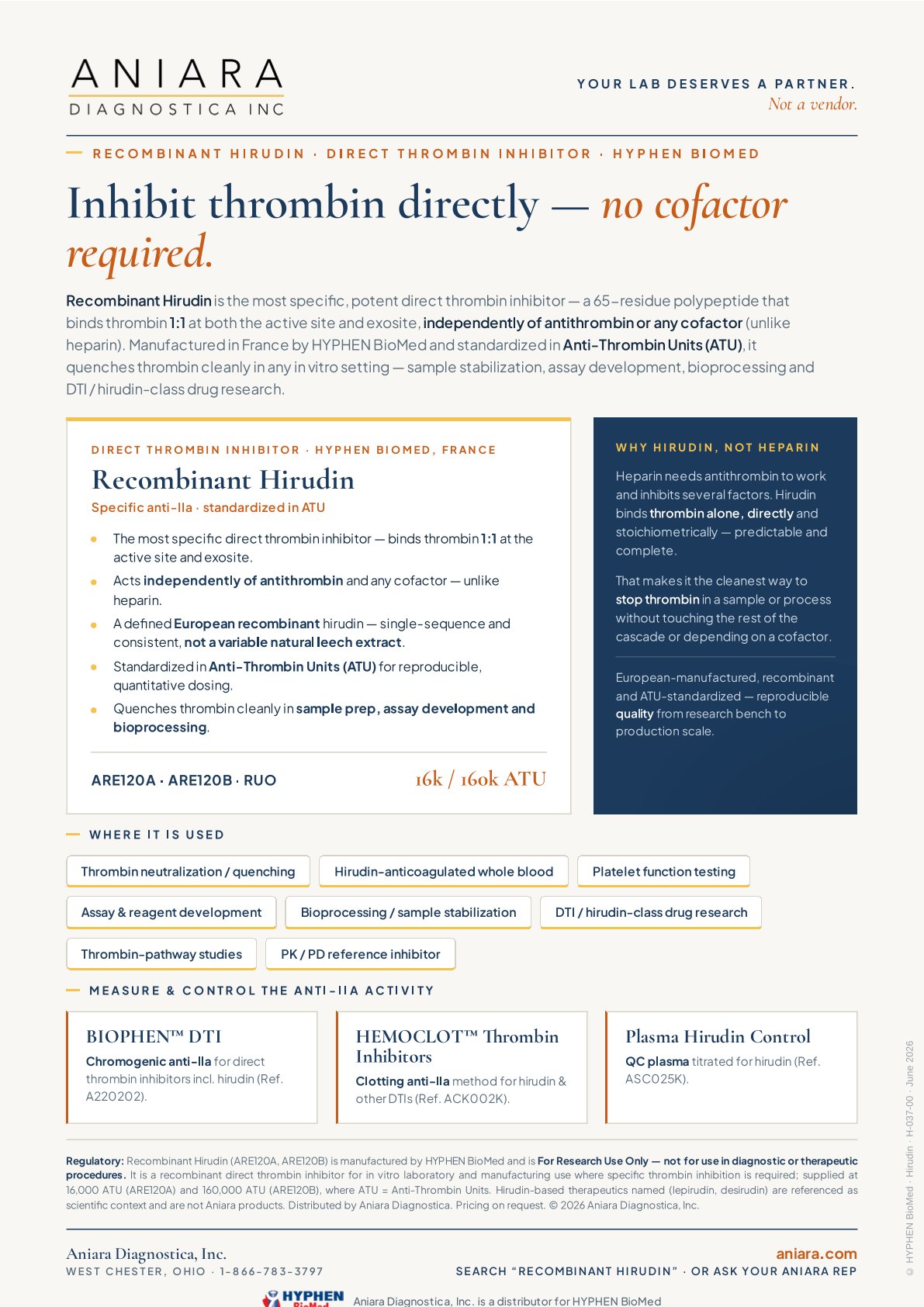 Recombinant Hirudin Flyer